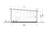 Holzgarage mit Flachdach MODERN (34 mm), 3,6x5,4 m, 20 m² specification 6