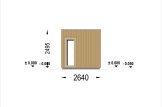 Gartensauna mit Vorraum DELLA (34 mm + Holzverschalung), 6,1 x 2,6 m, 12,5 m² specification 2