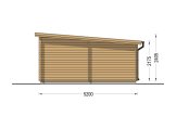 Holzgarage mit Flachdach MODERN (34 mm), 3,6x5,4 m, 20 m² specification 5