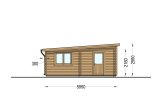 Doppelgarage aus Holz mit Flachdach MODERN DUO (44 mm), 6x6 m, 36 m² specification 3