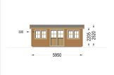 Gartenhaus aus Holz OAK S (66 mm), 6x3 m, 18 m² specification 2