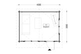 Gartenhaus aus Holz DREUX (44 mm), 4x3 m, 12 m² specification 1