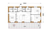 Holzhaus NICOLE (PREMIUM Isoliert, 66 mm + Holzverschalung), 68 m² specification 1