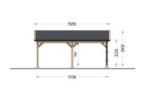 Carport aus Holz CLASSIC DUO, 6x6 m, 36 m² specification 3