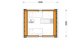 Kleines Holzhaus SARA (Isoliert, 34 mm + Holzverschalung), 20 m² specification 2