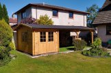 Carport aus Holz CLASSIC 4x5 m mit Schuppen, 4x2,5 m (44 mm) customer 1