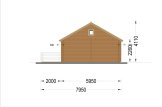 Kleines Holzhaus mit Schlafboden ANGERS S (34+34 mm), 36 m² + 19 m² Terrasse specification 5