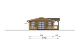 Holzhaus DONNA S (44+44 mm), 63 m² + 11.5 m² specification 2