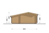Gartenhaus aus Holz ISLA (34 mm), 6x5 m, 18 m² + 7 m² Terrasse specification 4