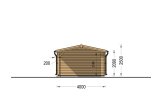 Carport aus Holz CLASSIC 4x5 m mit Schuppen, 4x2,5 m (44 mm) specification 5