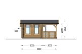 Gartenhaus aus Holz ISLA (34 mm), 6x5 m, 18 m² + 7 m² Terrasse specification 3