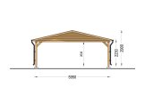 Carport aus Holz CLASSIC TRIO, 5.95x8.95 m specification 4
