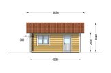 Holzgarage MIRA (66 mm + Holzverschalung), 4x6 m, 20 m² specification 3