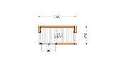 Gartenhaus aus Holz PREMIUM L S (Extra Isoliert, 34 mm + Holzverschalung), 3x1.5 m, 4.5 m² specification 1