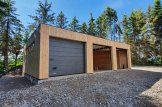 Dreifachgarage aus Holz mit Flachdach SILVIA TRIO F (34 mm + Holzverschalung), 9x6 m, 54 m² customer 2