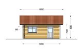 Holzgarage MIRA (66 mm + Holzverschalung), 5x6 m, 26 m² specification 3