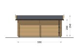 Holzgarage CLASSIC (34 mm), 3,6 x 5,4 m, 20 m² specification 5