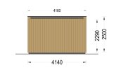 Gartenhaus aus Holz PREMIUM S (Extra Isoliert, 34 mm + Holzverschalung), 4,1x2,4 m, 10 m² specification 4