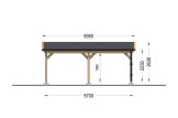 Carport aus Holz CLASSIC, 4x5.7 m specification 3