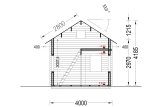 Kleines Holzhaus AVIGNON S (Extra Isoliert, 44+44 mm), 20 m² + 16 m² Schlafboden specification 7