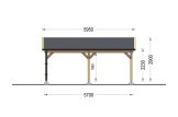 Carport aus Holz CLASSIC DUO, 6x6 m, 36 m² specification 5