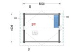 Kleines Holzhaus AVIGNON S (Extra Isoliert, 44+44 mm), 20 m² + 16 m² Schlafboden specification 2