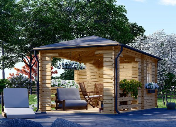 Gartenpavillon aus Holz FLORA (28 mm), 3x5 m, 15 m² avp.ui.product_images.thumbnail 1