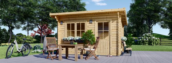 Gartenhaus aus Holz DREUX F (44 mm), 5x4 m, 20 m²