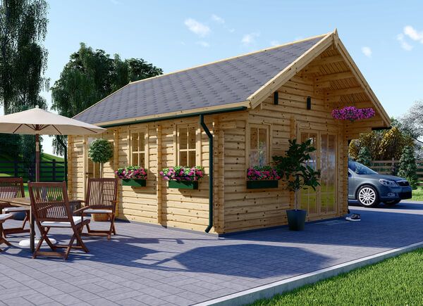 Kleines Holzhaus SCOOT (44 mm), 27 m² + 10 m² Schlafboden avp.ui.product_images.thumbnail 1