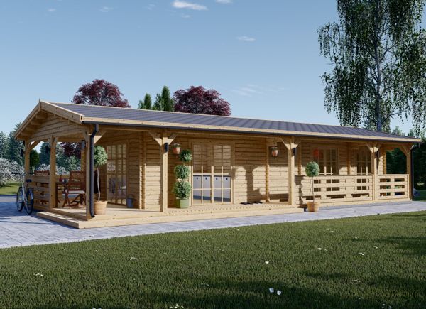 Holzhaus TOSCANA (44+44 mm), 50 m² avp.ui.product_images.thumbnail 1