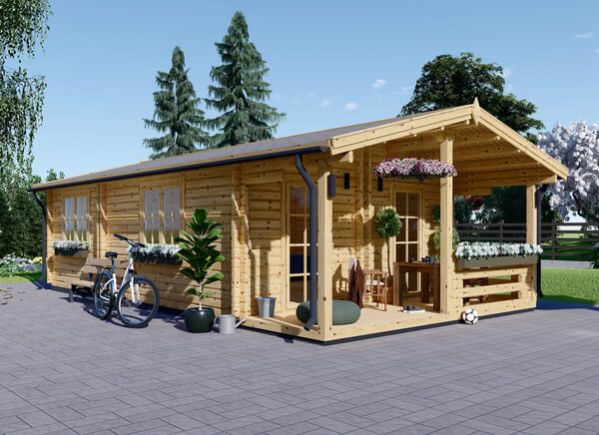 Kleines Holzhaus ARGO (44 mm), 5x9 m, 35 m² + 8m² Terrasse avp.ui.product_images.thumbnail 1