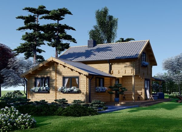 Holzhaus HOLLAND (44+44 mm), 113 m² + 13 m² Terrasse avp.ui.product_images.thumbnail 1
