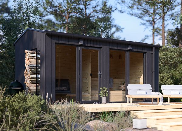 Gartensauna SERENE 2 (34 mm + Holzverschalung), 4.5x2.5 m, 5 m² avp.ui.product_images.thumbnail 1
