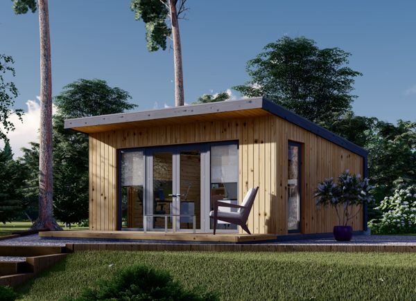 Gartenhaus aus Holz EVELIN (Isoliert, 34 mm + Holzverschalung), 5x5 m, 25 m² avp.ui.product_images.thumbnail 1