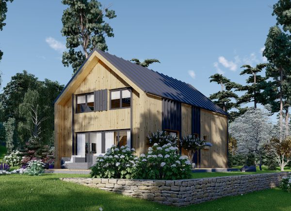 Holzhaus ASTRID (Isoliert, 44 mm + Holzverschalung), 120 m² avp.ui.product_images.thumbnail 1