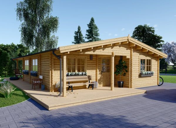 Holzhaus LINDA (66 mm), 78 m² + 15 m² Terrasse avp.ui.product_images.thumbnail 1