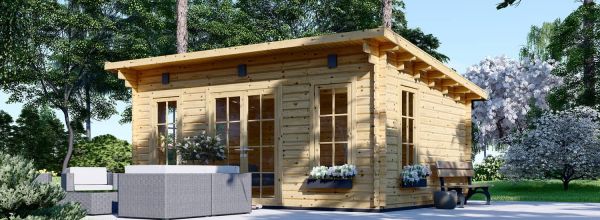 Gartenhaus aus Holz ESSEX (44 mm), 5x4 m, 20 m²
