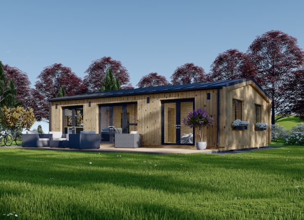 Holzhaus SELENE (Isoliert, 44 mm + Holzverschalung), 63 m² avp.ui.product_images.thumbnail 1