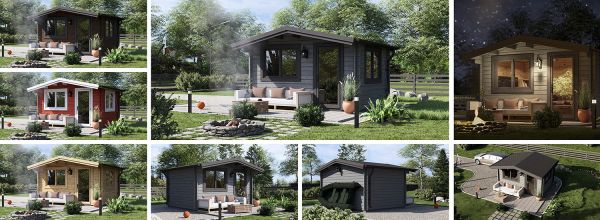 Gartenhaus aus Holz DREUX (34 mm), 4x3 m, 12 m²