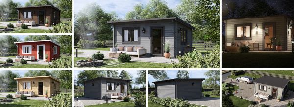 Gartenhaus aus Holz DREUX F (44 mm), 5x4 m, 20 m²