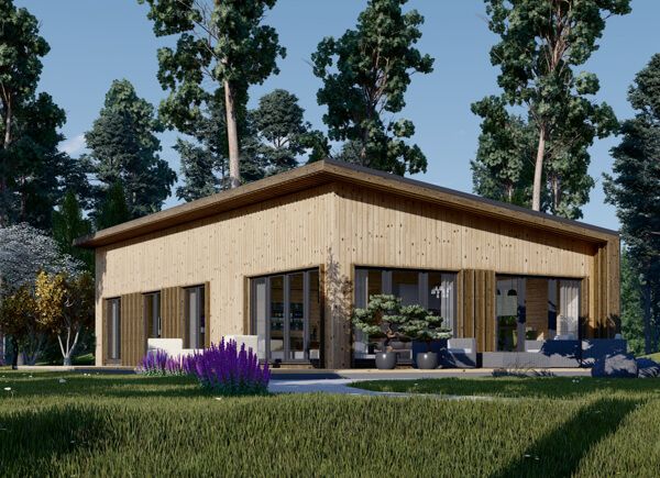 Holzhaus ZOE (PREMIUM Isoliert, 66 mm + Holzverschalung), 93 m² avp.ui.product_images.thumbnail 1