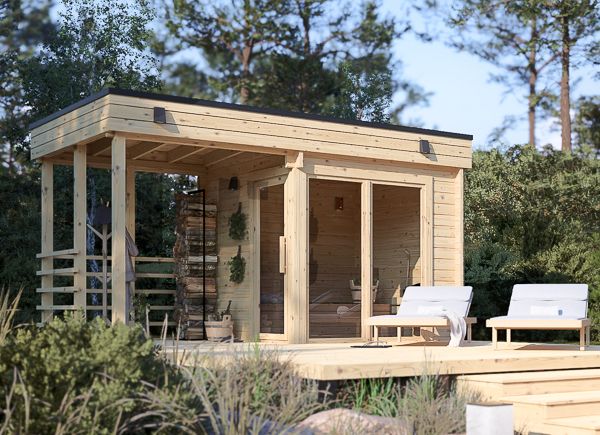 Gartensauna FREJA (44 mm), 4.5x2.5 m, 4.85 m² avp.ui.product_images.thumbnail 1
