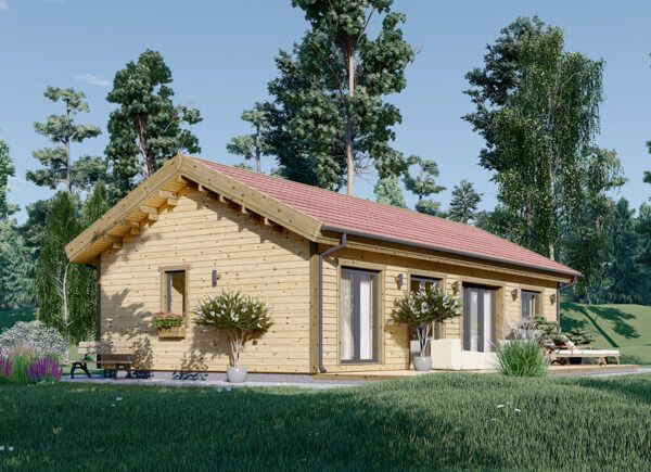 Holzhaus AGNES (PREMIUM Isoliert, 66 mm + Holzverschalung), 66 m² avp.ui.product_images.thumbnail 1