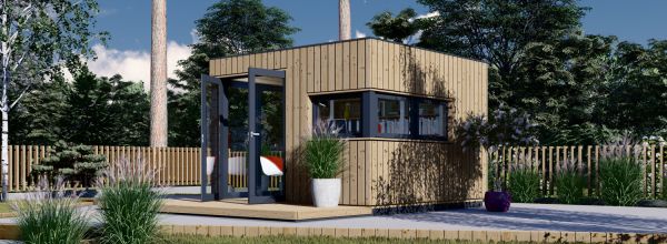 Gartenhaus aus Holz PREMIUM L (Extra Isoliert, 34 mm + Holzverschalung), 3x3 m, 9 m²