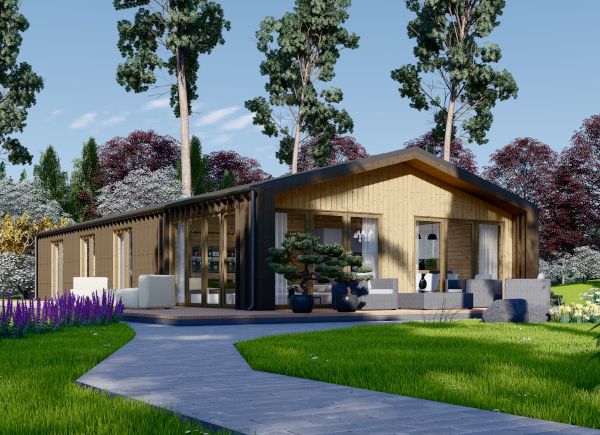 Holzhaus ROBERTA (Isoliert, 44 mm + Holzverschalung), 96 m² avp.ui.product_images.thumbnail 1