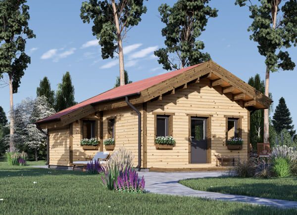 Holzhaus DIJON (Isoliert - RClass, 66 mm + Holzverschalung), 38 m² avp.ui.product_images.thumbnail 1