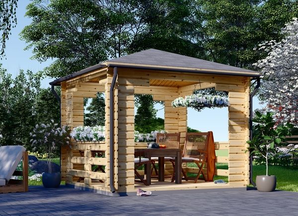 Gartenpavillon aus Holz FLORA (44 mm), 4x4 m, 16 m² avp.ui.product_images.thumbnail 1