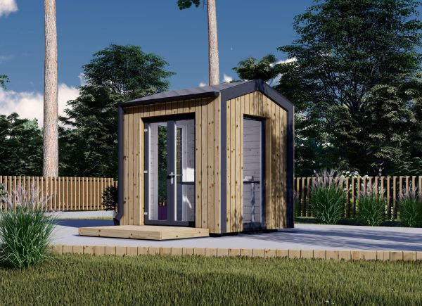 Gartenhaus aus Holz EMMY (Isoliert, 34 mm + Holzverschalung), 2x2 m, 4 m² avp.ui.product_images.thumbnail 1