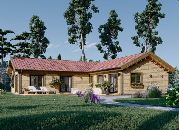 Holzhaus PAULA (PREMIUM Isoliert, 66 mm + Holzverschalung), 116 m² avp.ui.product_images.thumbnail 1