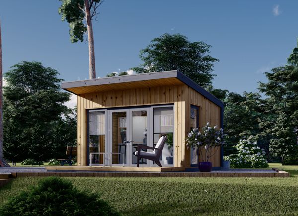 Gartenhaus aus Holz EVELIN (Isoliert, 34 mm + Holzverschalung), 4x3 m, 12 m² avp.ui.product_images.thumbnail 1